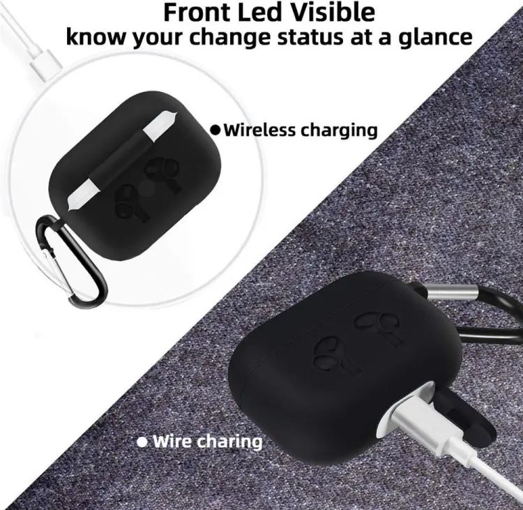 Airpods_ Pro 2 Soft Silicone Protective Anti Dust-Proof Case With Clip Holder - High Quality Flexible Anti Scratch Cover Protection Pouch - Various Co - Oshi.pk - Buy & Sell Online