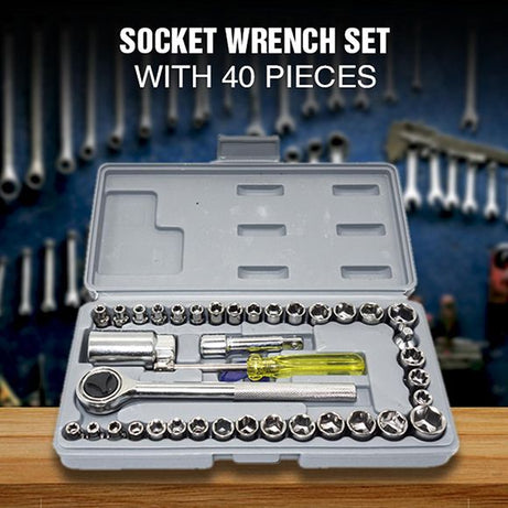 Aiwa 40 Pcs Combination Socket Wrench Tool Kit - Oshi.pk - Buy & Sell Online