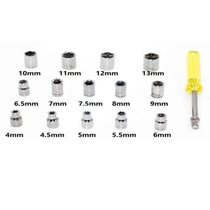 Aiwa 40 Pieces Multi Purpose Combination Socket Wrench Set with 1/4 Ratchet Handle - Oshi.pk - Buy & Sell Online