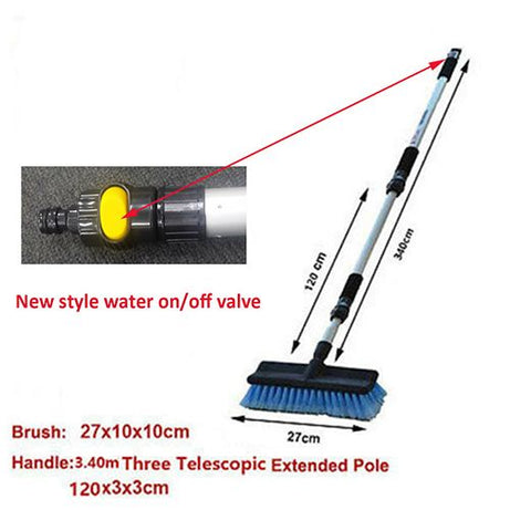 AlClean Solar Panel / Window / Glass Telescopic Wash Brush With Water Switch - Oshi.pk - Buy & Sell Online