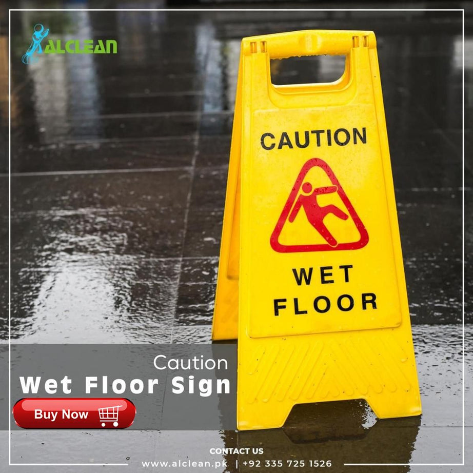 AlClean Wet Floor Warning Or Caution Hazard Safety Sign Cleaning Slippery - Oshi.pk - Buy & Sell Online
