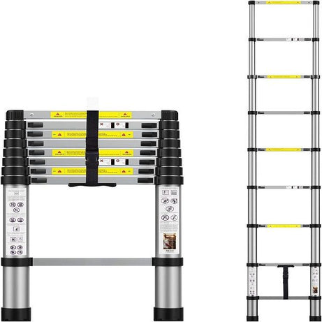 Aluminum Telescopic Ladder 2.6m 9 Fit - Oshi.pk - Buy & Sell Online