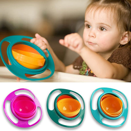 Amazing 360° Rotatable Baby Feeding Bowl - Non Spill Universal Gyro Bowl Dish - Oshi.pk - Buy & Sell Online