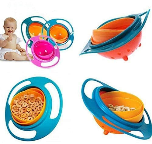 Amazing 360° Rotatable Baby Feeding Bowl - Non Spill Universal Gyro Bowl Dish - Oshi.pk - Buy & Sell Online