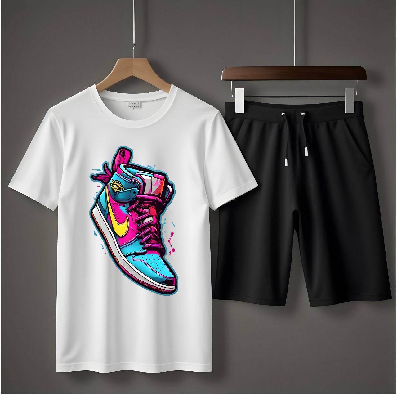 Amazing And New Tracksuit For Men N Boys Gangster Beytubeatz Printed Cotton Half Sleeves O Neck Trendy T Shirt And Short For Summer wear - Oshi.pk - Buy & Sell Online