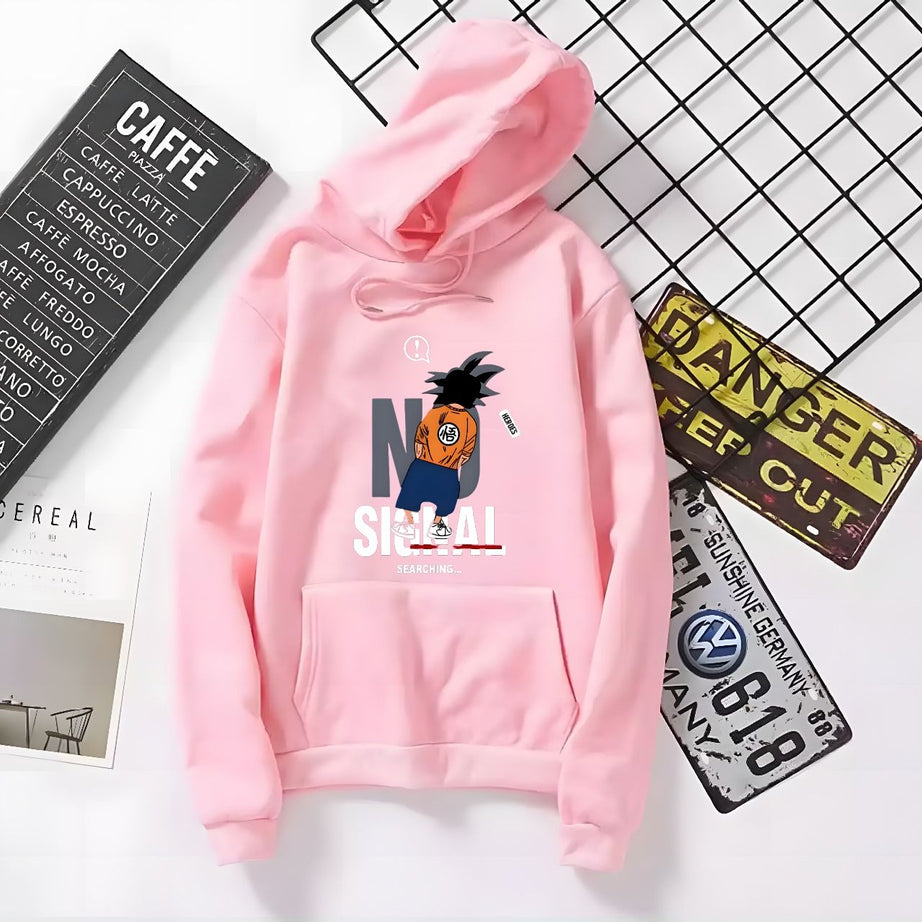 Amazing New No Single Searching Printed Kangaroo Hoodie In Pink Pocket Drawstring Pullovers Clothing Long Sleeves Export Quality Winter Wear - Oshi.pk - Buy & Sell Online