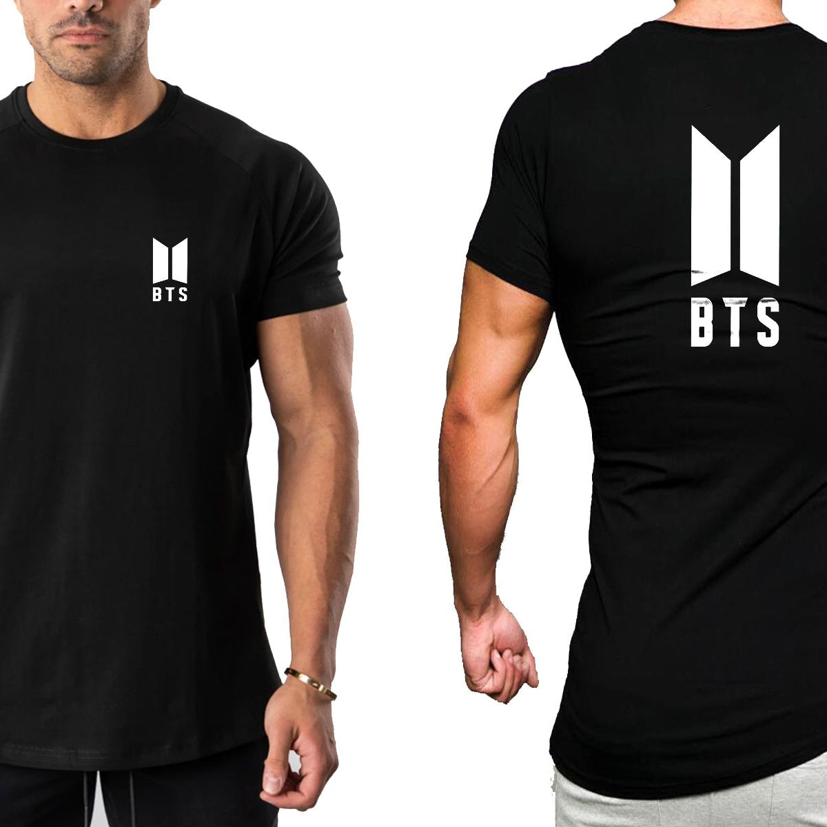Amazing Summer Collection Smart Fit Trendy Signature Bts Front Back Printed For BTS Fan n Lovers O-Neck Half Sleeves Bts member sign T Shirt For Men - Oshi.pk - Buy & Sell Online