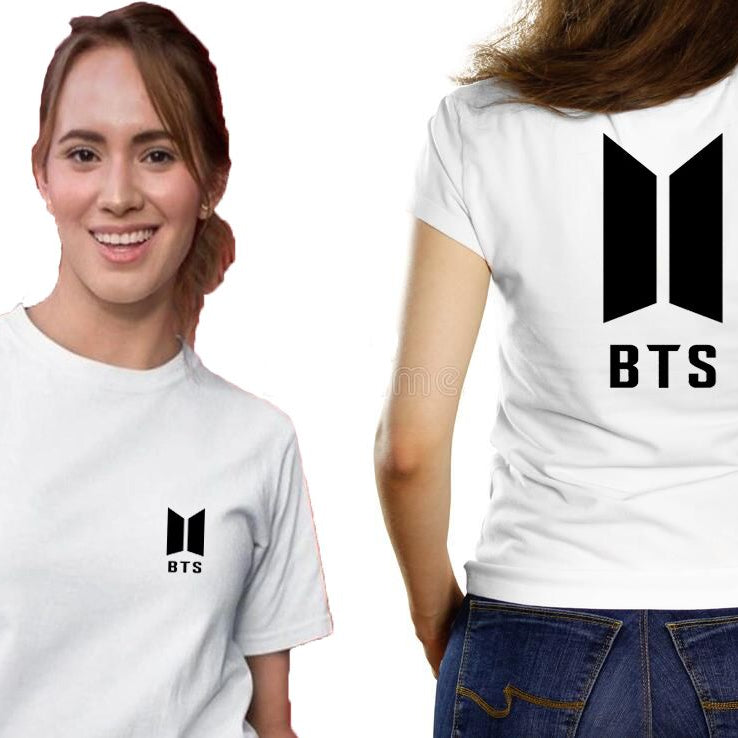 Amazing Summer New Collection BTS Signature all seven members tag printed White T shirt Front Back Sign Printed - Oshi.pk - Buy & Sell Online