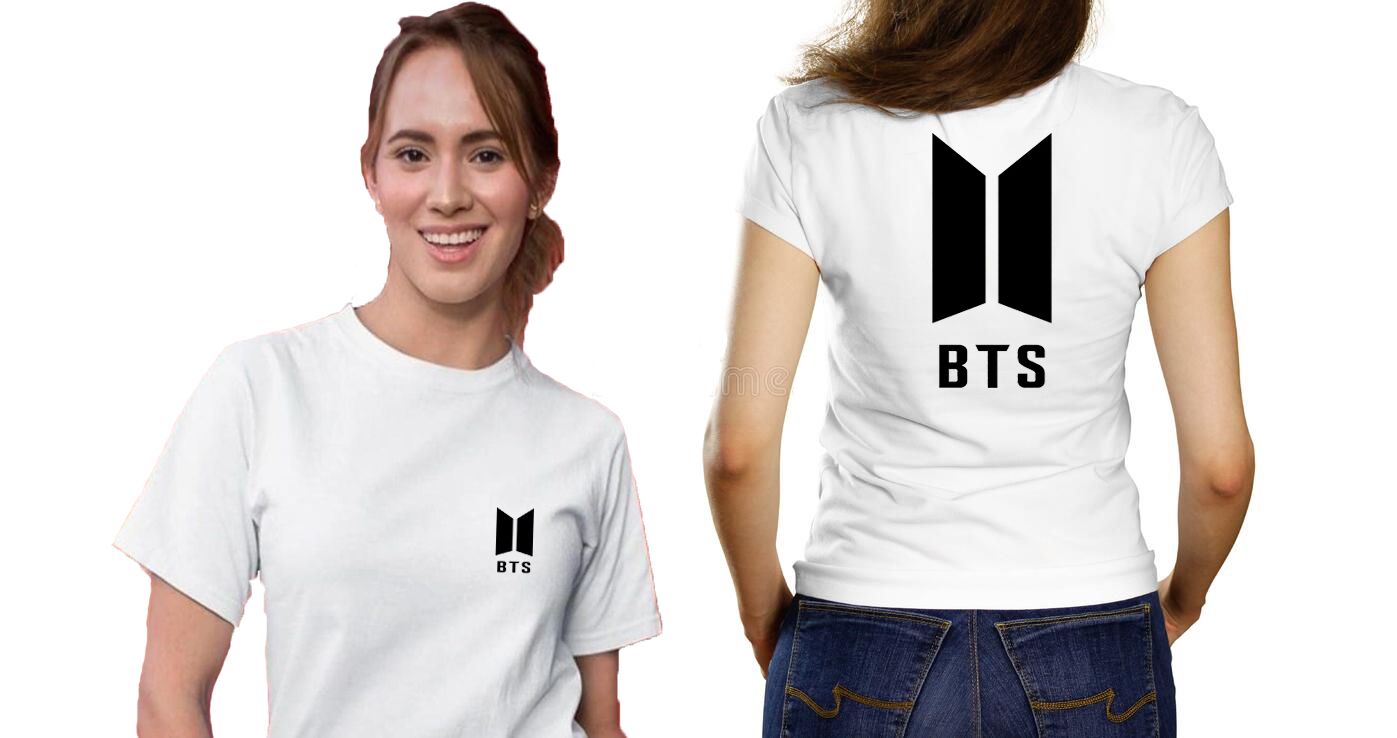 Amazing Summer New Collection BTS Signature all seven members tag printed White T shirt Front Back Sign Printed - Oshi.pk - Buy & Sell Online