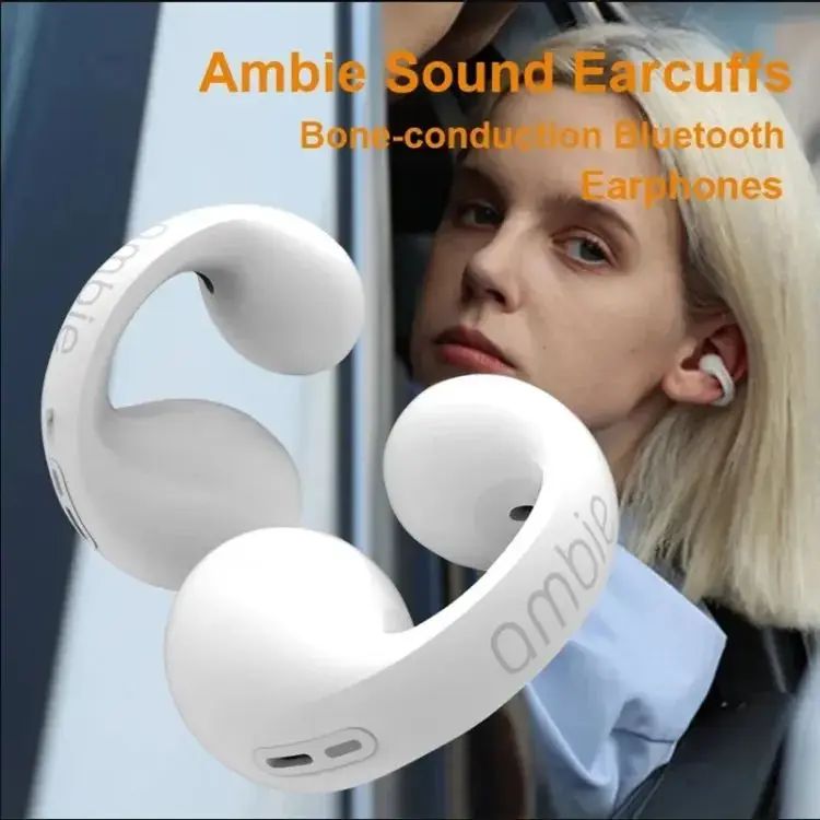 Ambie Wireless Ear Clip Bluetooth 5.3 Headphones Ear cuffs Sport Outdoor Headset Earring Type Wireless Bluetooth IPX5 Waterproof Sports Earbuds For Am - Oshi.pk - Buy & Sell Online
