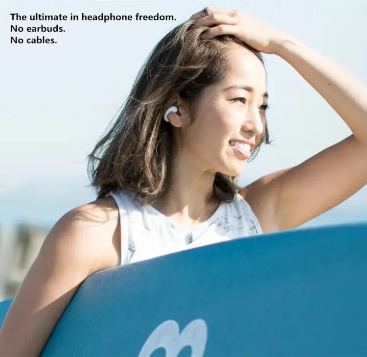 Ambie Wireless Ear Clip Bluetooth 5.3 Headphones Ear cuffs Sport Outdoor Headset Earring Type Wireless Bluetooth IPX5 Waterproof Sports Earbuds For Am - Oshi.pk - Buy & Sell Online