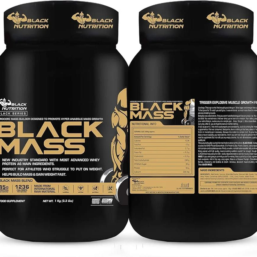 Black Nutrition Mass Gainer Protein- 1kg - Oshi.pk - Buy & Sell Online