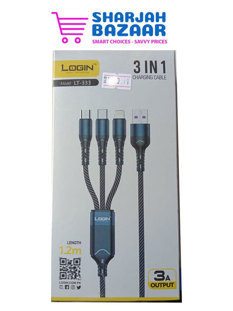 Android - Type C - iPhone - 3 in one Fast data cable - Oshi.pk - Buy & Sell Online