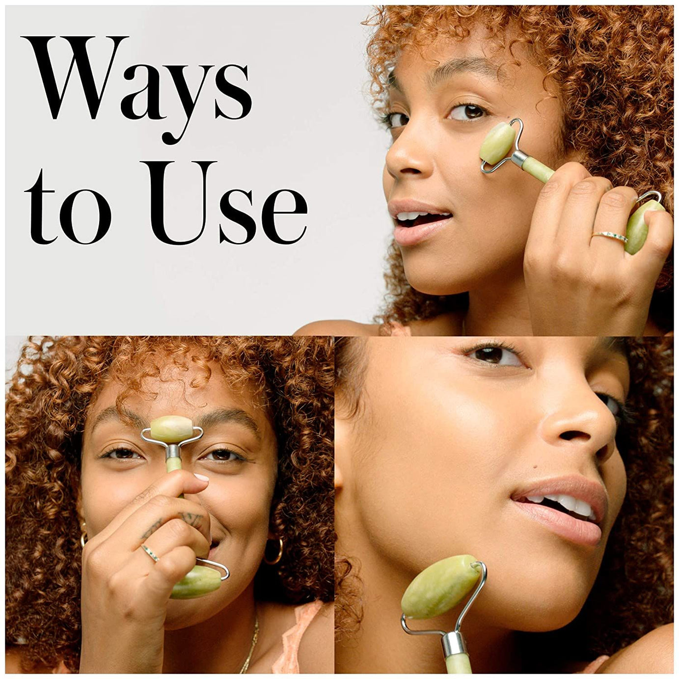 Anti-Aging Natural Stone Jade Roller with Double Heads for Face Massage Skin Slimming Relaxation Beauty Health Skincare Made of Gua Sha Stone - Oshi.pk - Buy & Sell Online