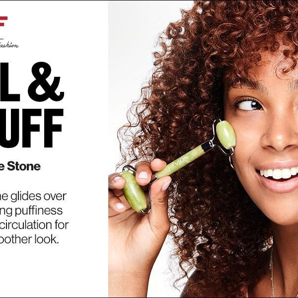 Anti-Aging Natural Stone Jade Roller with Double Heads for Face Massage Skin Slimming Relaxation Beauty Health Skincare Made of Gua Sha Stone - Oshi.pk - Buy & Sell Online