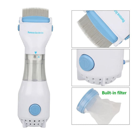Anti Lice And Nit Eggs Removing V-Comb Electric Machine Painless And Chemical Free Multipurose V-Comb with Extra Filters Premium Quality Product - Oshi.pk - Buy & Sell Online