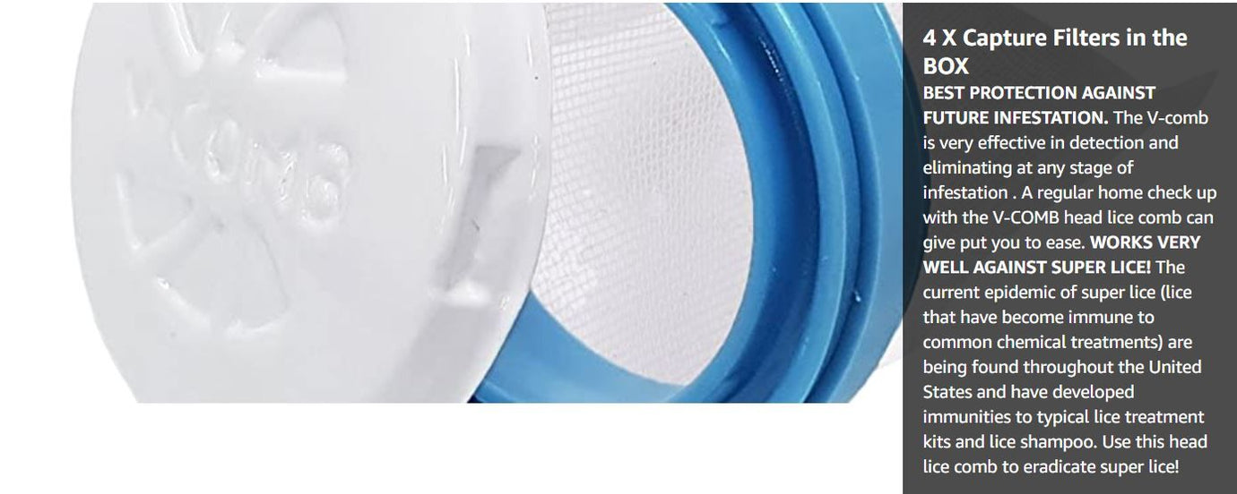 Anti Lice And Nit Eggs Removing V-Comb Electric Machine Painless And Chemical Free Multipurose V-Comb with Extra Filters Premium Quality Product - Oshi.pk - Buy & Sell Online