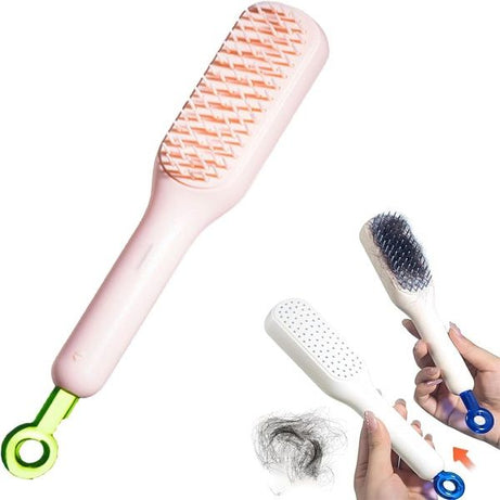 Anti Static Telescopic Hair brush Entangled Automatic Cleaning Portable Comb - Oshi.pk - Buy & Sell Online
