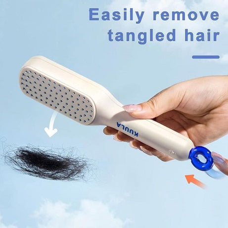 Anti Static Telescopic Hair brush Entangled Automatic Cleaning Portable Comb - Oshi.pk - Buy & Sell Online