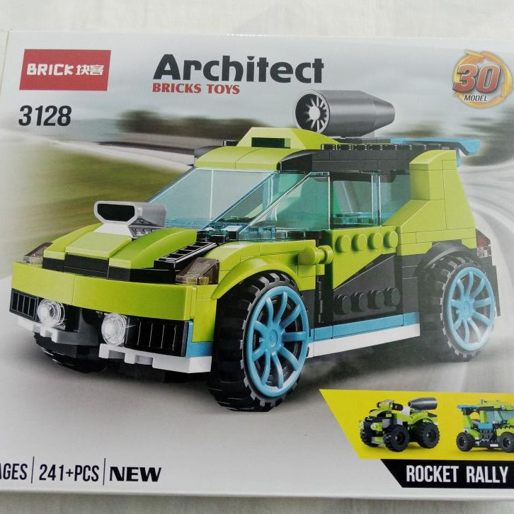 Architect Bricks Toys- 30 models- Rocket Rally Cars- 241+ pcs