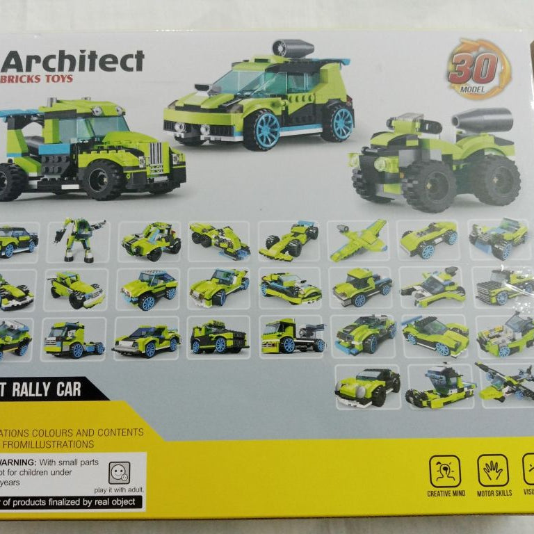 Architect Bricks Toys- 30 models- Rocket Rally Cars- 241+ pcs - Oshi.pk - Buy & Sell Online
