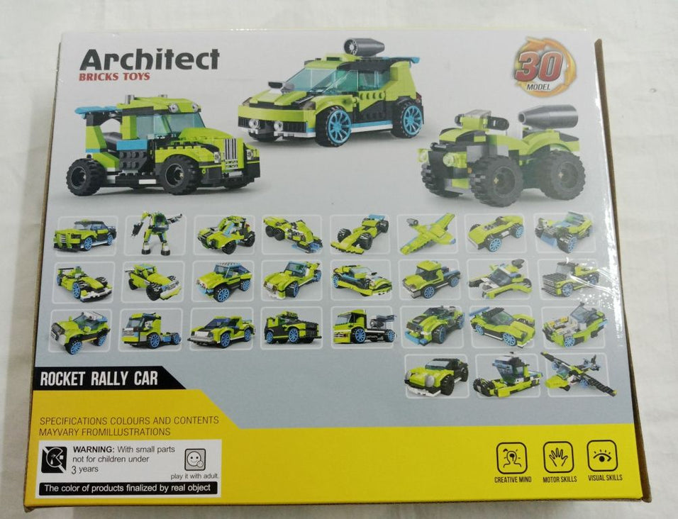 Architect Bricks Toys- 30 models- Rocket Rally Cars- 241+ pcs - Oshi.pk - Buy & Sell Online