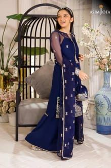 Asim Jofa - 3PC UNSTITCHED- BLUE - Oshi.pk - Buy & Sell Online