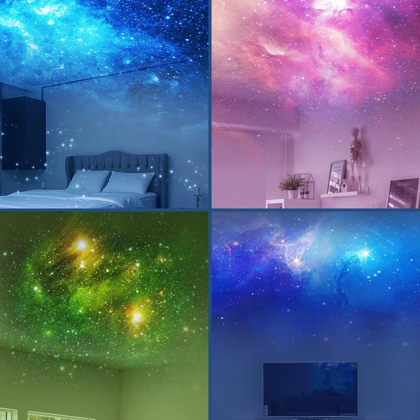 Astronaut Galaxy Projector, Star Projector Galaxy Night Light - Astronaut Light Projector, Starry Nebula Ceiling LED Lamp with Remote Control, White S - Oshi.pk - Buy & Sell Online