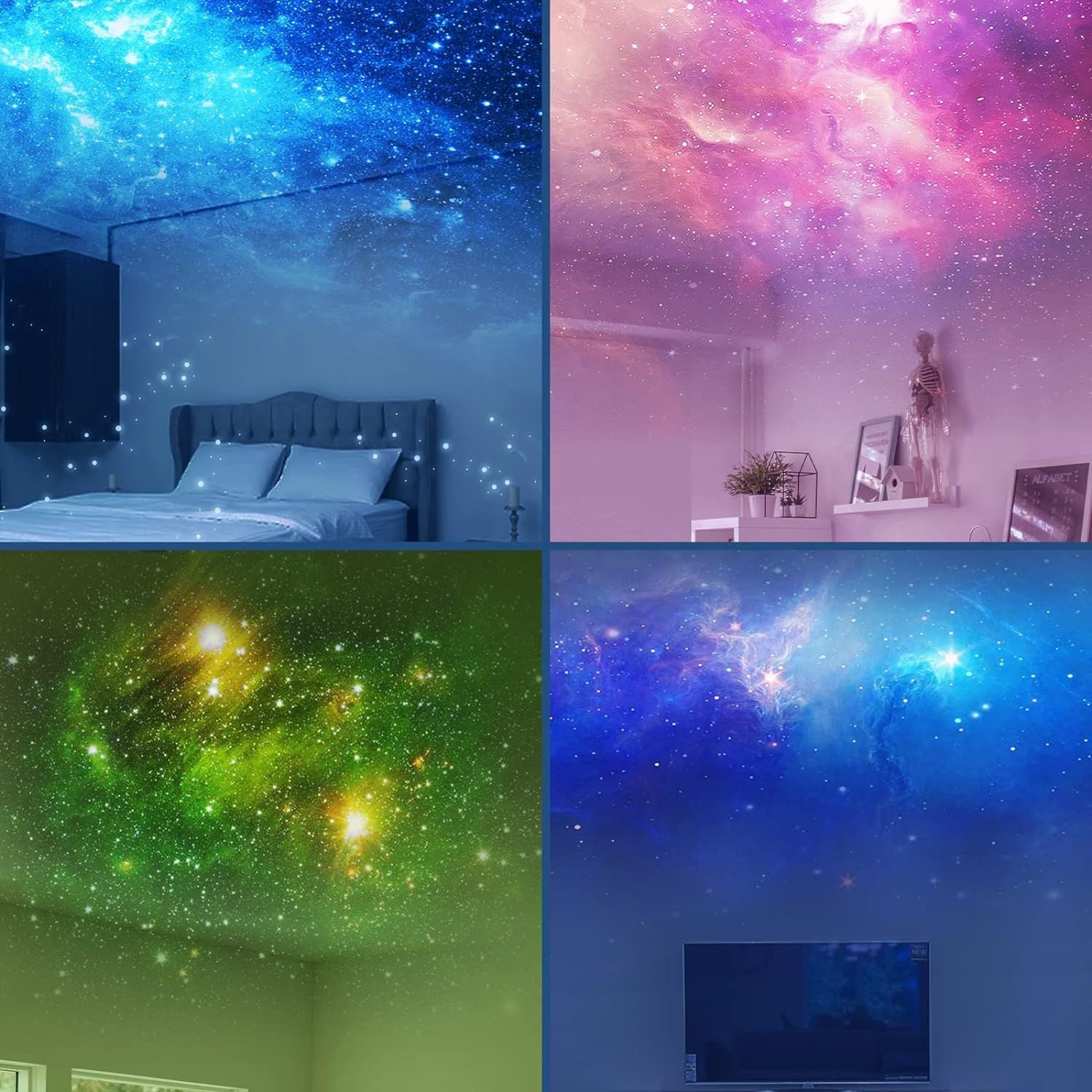 Astronaut Galaxy Projector, Star Projector Galaxy Night Light - Astronaut Light Projector, Starry Nebula Ceiling LED Lamp with Remote Control, White S - Oshi.pk - Buy & Sell Online