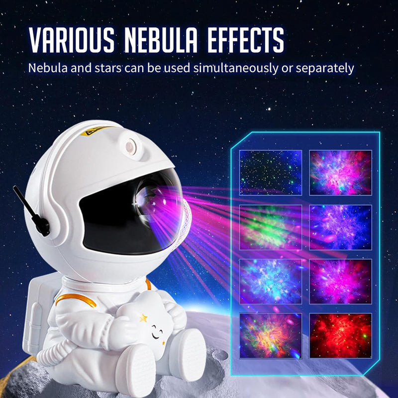 Astronaut Galaxy Projector, Star Projector Galaxy Night Light - Astronaut Light Projector, Starry Nebula Ceiling LED Lamp with Remote Control, White S - Oshi.pk - Buy & Sell Online