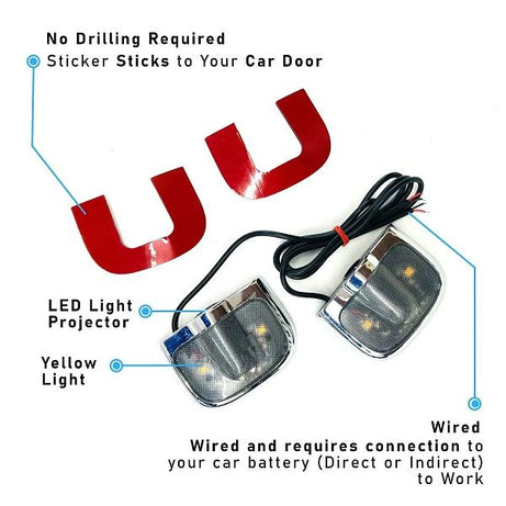 Audi Car Door Shadow LED Logo Projector 1 Pair - Oshi.pk - Buy & Sell Online