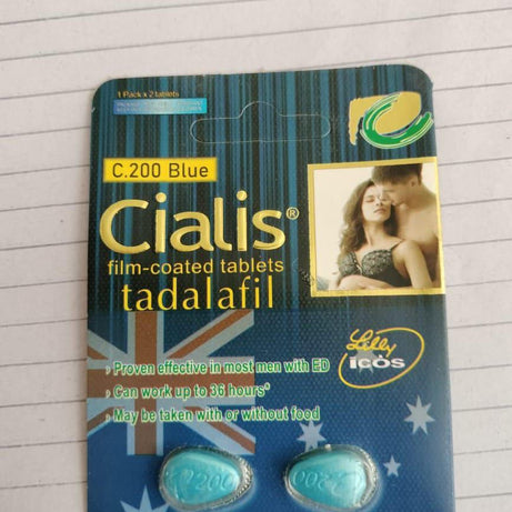 Authentic Cialis C200 Blue 2 Tablets Card Made In UK