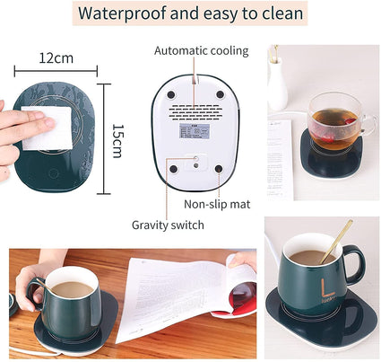 Auto Shut Off Hot Plate Personal Heated Ceramic Coffee Mug Warmer, Coffee Warmer Beverage Warmer Thermostatic Smart Cup Heater Milk, Tea, Cocoa, Water - Oshi.pk - Buy & Sell Online