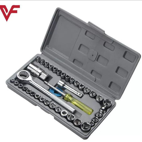 Auto Tire Repair Kit AIWA 40pcs Combination Socket Wrench Set total tool kit for bicycle