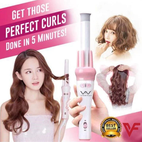 Automatic Curly Hair Stick Hair Curler Fast Styling in 5 Min Ceramic Heating Tube Nourish Hair with Plant Protein Coating Rotating Curler - Oshi.pk - Buy & Sell Online