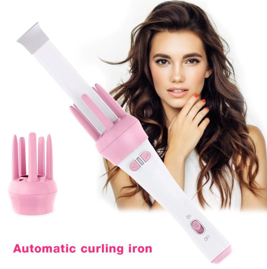 Automatic Curly Hair Stick Hair Curler Fast Styling in 5 Min Ceramic Heating Tube Nourish Hair with Plant Protein Coating Rotating Curler - Oshi.pk - Buy & Sell Online