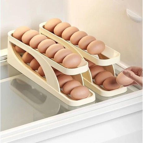 Automatic Scrolling Egg Rack Holder Storage Box Egg Basket Container - Oshi.pk - Buy & Sell Online