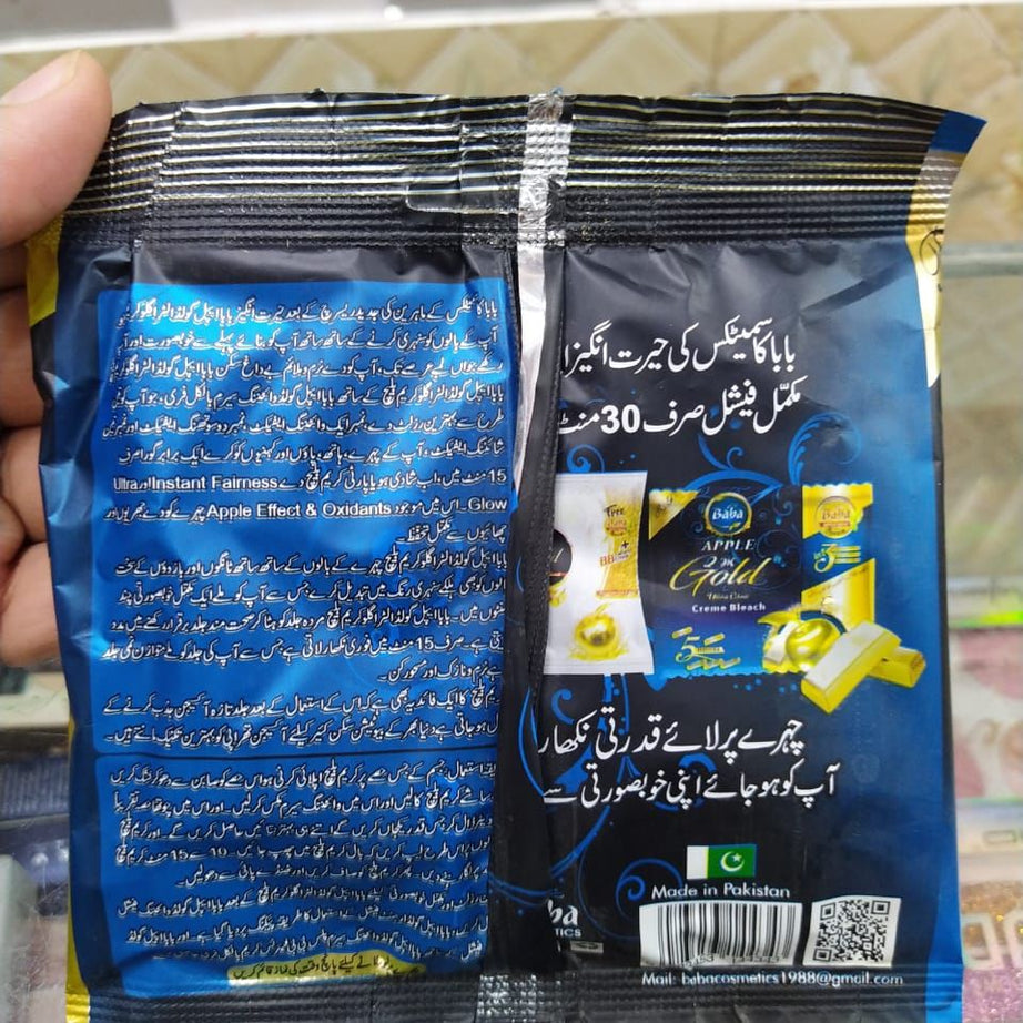 Baba Apple 24K Gold Ultra Glow Creme Bleach Sachet - Oshi.pk - Buy & Sell Online