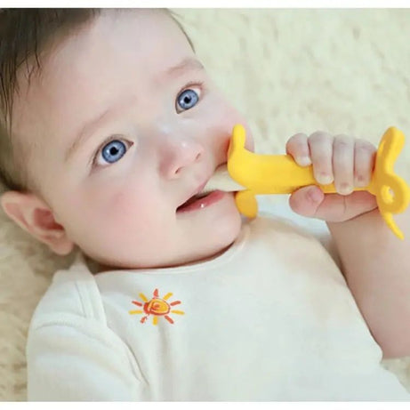 Baby Banana Teether Soothing Pain Relief Soft Baby Teething Toys Baby Toy Banana Molar Tooth Toothbrush Chew Baby Silicone Gum - Oshi.pk - Buy & Sell Online