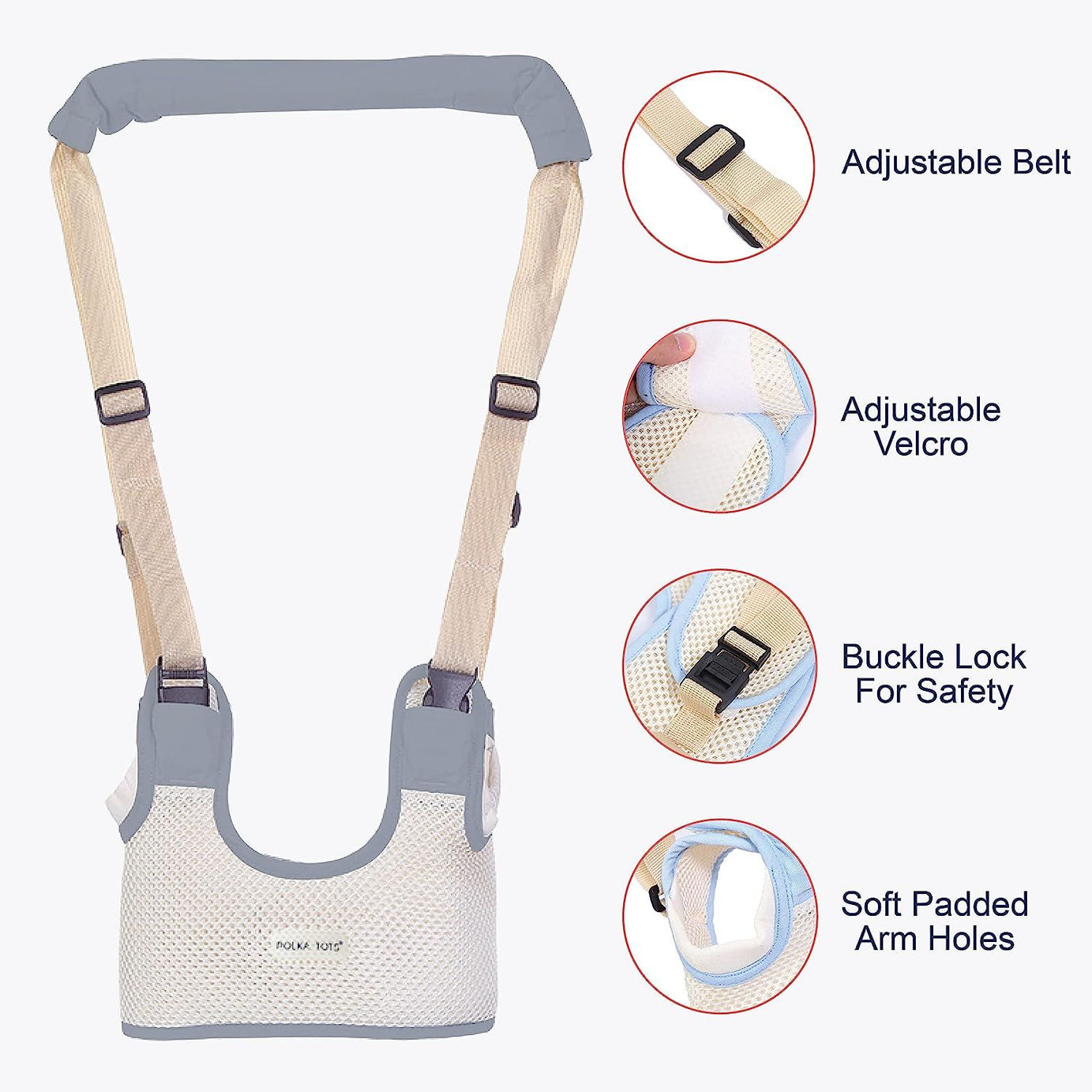 Baby Belt Walker Baby Walking Harness Handheld Baby Walker, Adjustable Toddler Walking Assistant Walking Helper for Infant Child, Breathable Stand Up - Oshi.pk - Buy & Sell Online