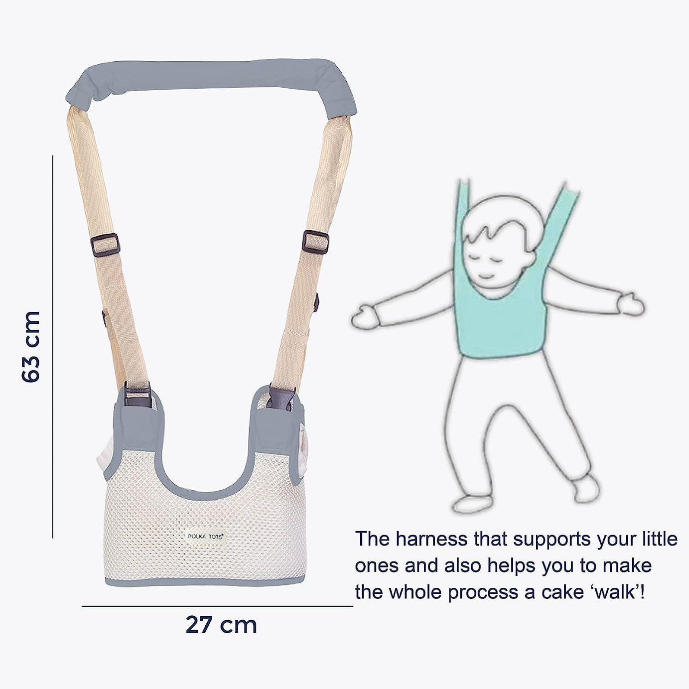 Baby Belt Walker Baby Walking Harness Handheld Baby Walker, Adjustable Toddler Walking Assistant Walking Helper for Infant Child, Breathable Stand Up - Oshi.pk - Buy & Sell Online