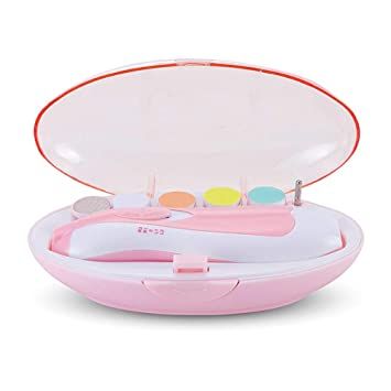 Baby Electric Nail File Drill for Baby No Sharp Claws Hurt, Nail Care Professional Manicure Pedicure System for Beauty Nail Art, 6 in 1 Safety Cutter - Oshi.pk - Buy & Sell Online
