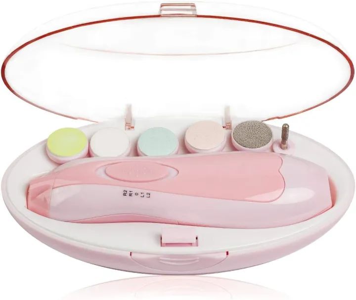 Baby Electric Nail File Drill for Baby No Sharp Claws Hurt, Nail Care Professional Manicure Pedicure System for Beauty Nail Art, 6 in 1 Safety Cutter - Oshi.pk - Buy & Sell Online