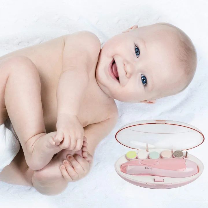 Baby Electric Nail File Drill for Baby No Sharp Claws Hurt, Nail Care Professional Manicure Pedicure System for Beauty Nail Art, 6 in 1 Safety Cutter - Oshi.pk - Buy & Sell Online