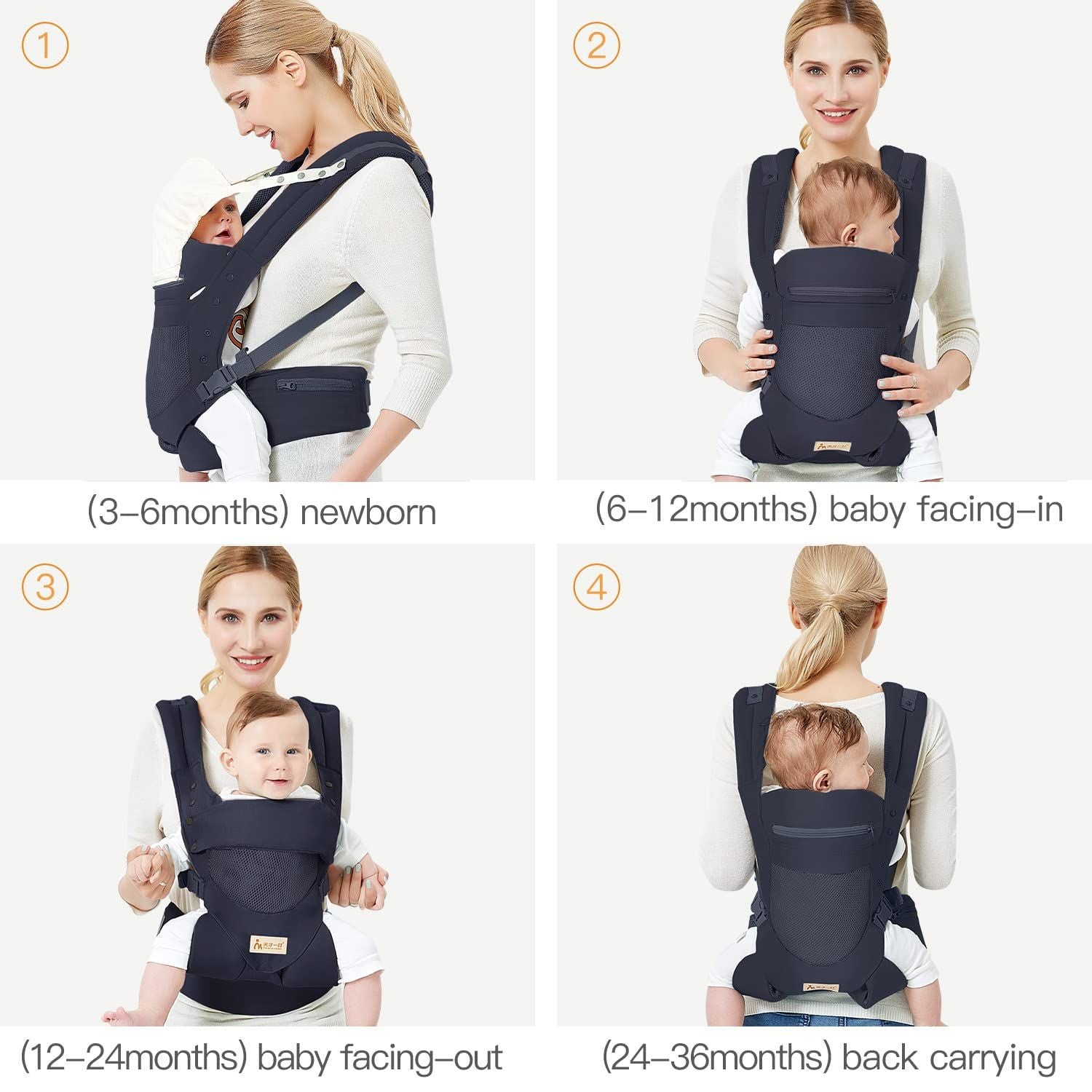 Baby Kangaroo Backpack Ergonomic Baby Carrier Wrap Breathable Sling baby Tragetuch Adjustable Infant Hipseat - Oshi.pk - Buy & Sell Online