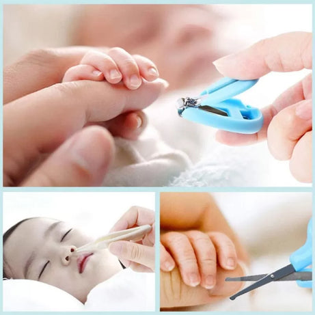 Baby Manicure Kit, 4-in-1 Baby Nail Care Set, Safe Baby Nail Clipper, Scissor, File & Tweezer, Baby Nail Care Kit for Newborn, Infant & Toddler - Oshi.pk - Buy & Sell Online