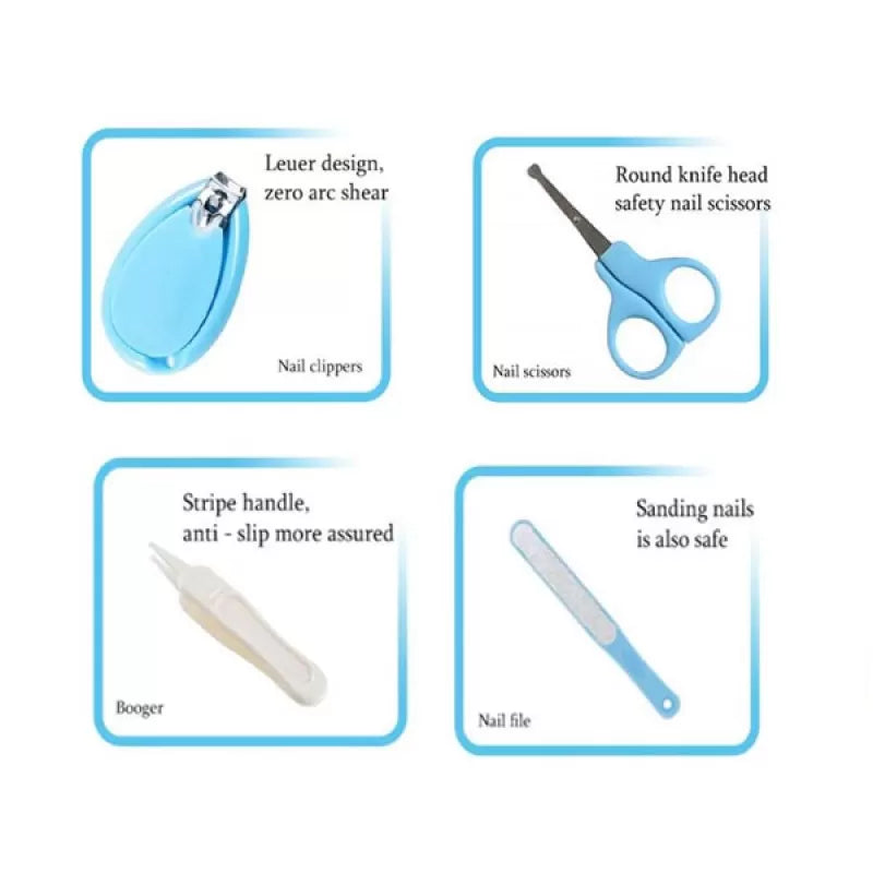 Baby Manicure Kit, 4-in-1 Baby Nail Care Set, Safe Baby Nail Clipper, Scissor, File & Tweezer, Baby Nail Care Kit for Newborn, Infant & Toddler - Oshi.pk - Buy & Sell Online