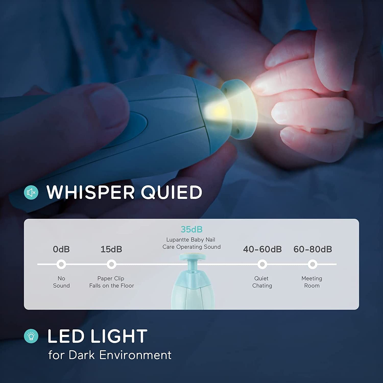 Baby Nail Clippers 6 in 1, Baby Nail Cutter Safe Electric Baby Nail Trimmer Kit, Baby Nail File Kit, With Heads, Newborn Toddler Toes and Fingernails - Oshi.pk - Buy & Sell Online