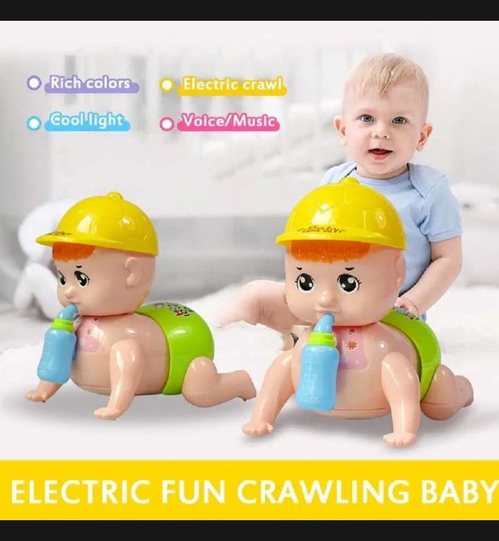 Baby's Friends Cute Naughty Crawling And Flashing 3D Lights Toy For Kids - Oshi.pk - Buy & Sell Online
