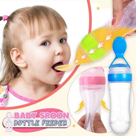 Baby Spoon Feeder-Feeder with Spoon-Silicone Spoon Feeder-Baby Silicon Spoon Feeder-Spoon bottle Feeder-Spoon Feeder Silicon - Oshi.pk - Buy & Sell Online